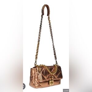 Steve Madden Terra Quilted Bronze Chain Strap Women's Bag